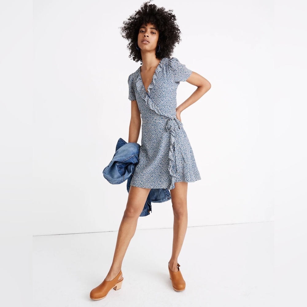Madewell silk wrap dress